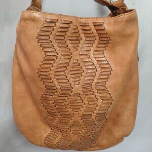 Vintage Southwest Style Leather Hobo🤎